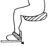 Фиксация стопы с помощью направляющего ремня на липучке