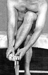 Лечебная поза-движение при болях при разгибании стопы и пальцев ноги