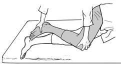 Пассивная (пассивно-активная) имитация ходьбы в положении лежа на здоровом боку