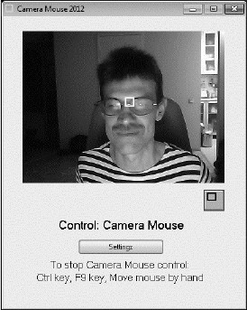 Главное окно Camera Mouse