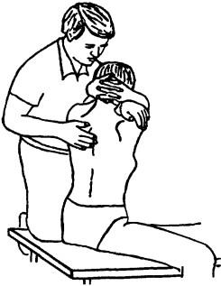 Исследование посег-ментной пассивной подвижности грудного отдела при ротации