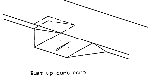 Built up curb ramp