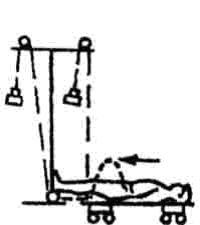 Лежа имитировать приседание на тележке с упором одной ноги и дополнительным отягощением (6X8)