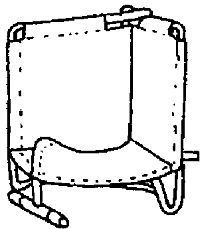 Складной брезентовый угловой стул