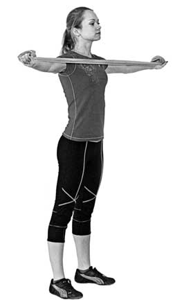 Упражнения для мышц плечевого пояса с использованием резиновых амортизаторов