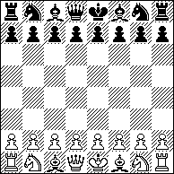 Начальная позиция фигур на шахматной доске следующая