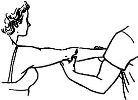 Манипуляция на проксимальном лучелоктевом суставе за счет воздействия на головку лучевой кости