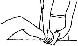 Мобилизация на верхнем голеностопном суставе путем вентродорсального смещения берцовых костей