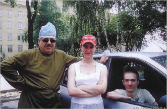 Г.А. Степанов с Юлей и Юрой после операции