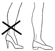 Ношение обуви на высоком каблуке при болезнях суставов