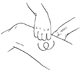 Кругообразное разминание фалангами сжатых в кулак пальцев