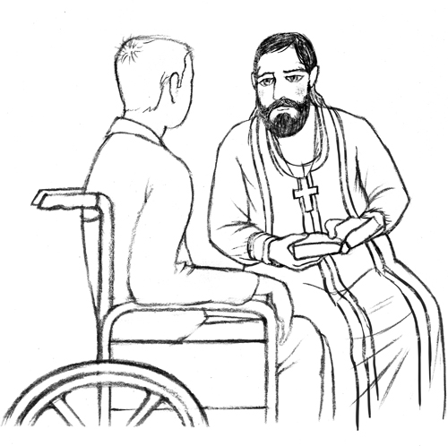 Общение с человеком в кресле-коляске