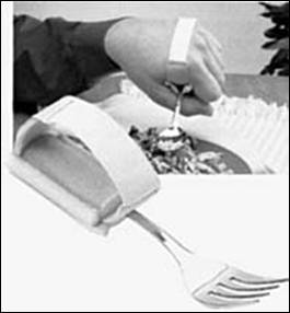 Модель вилки с комфортным эластичным ободком предназначена пациентам, имеющим мышечную слабость