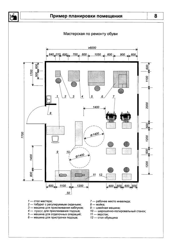 Пример планировки помещения